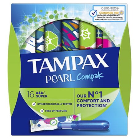 Tampax Pearl Compak Super Tampons with Applicator