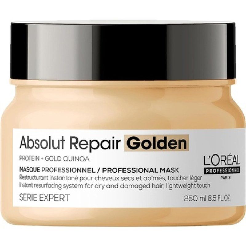 L’Oréal Professionnel Golden Lightweight Mask with Protein and Gold Quinoa for Fine-Medium Dry and Damaged Hair 250ml
