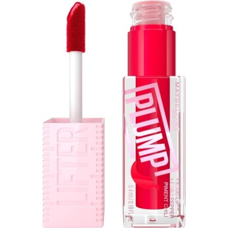 Maybelline New York Lifter Plump Lip Gloss Lasting Plump Heated Formula with Hyaluronic Acid and Chilli Pepper XL Wand