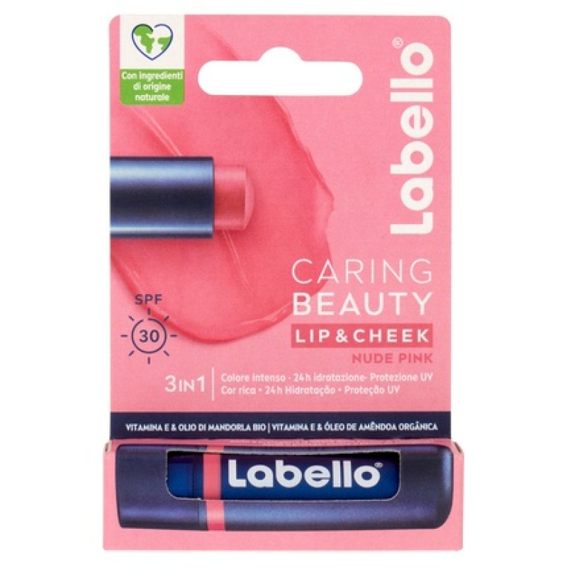 Labello Caring Beauty Lip & Cheek Nude Pink With Spf 30, 48 Grams