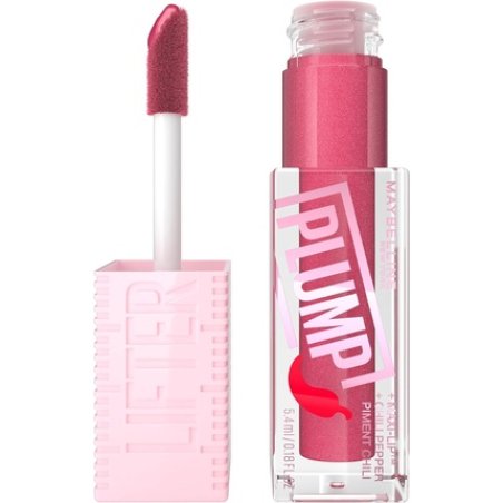 Maybelline New York Lifter Plump Lip Gloss Lasting Plump Heated Formula with Hyaluronic Acid and Chilli Pepper XL Wand
