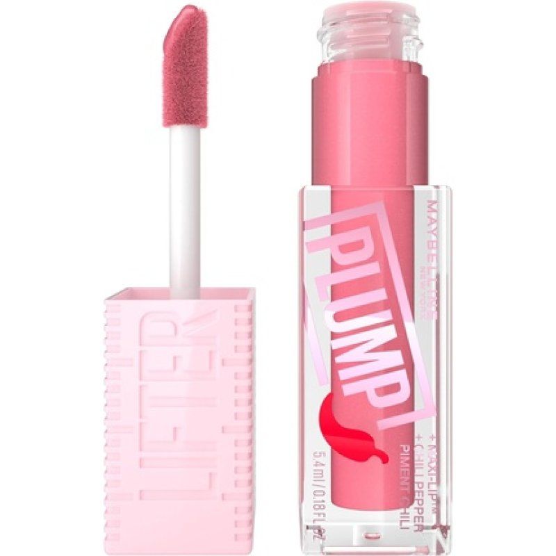 Maybelline New York Lifter Plump Lip Gloss Lasting Plump Heated Formula with Hyaluronic Acid and Chilli Pepper XL Wand
