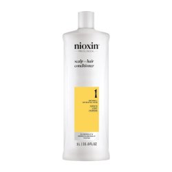 Nioxin System 1 Scalp Hair Conditioner 1000ml - Strengthening Conditioner for Light Thinning Hair