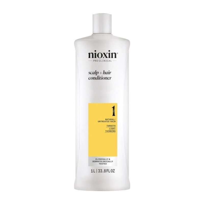 Nioxin System 1 Scalp Hair Conditioner 1000ml - Strengthening Conditioner for Light Thinning Hair