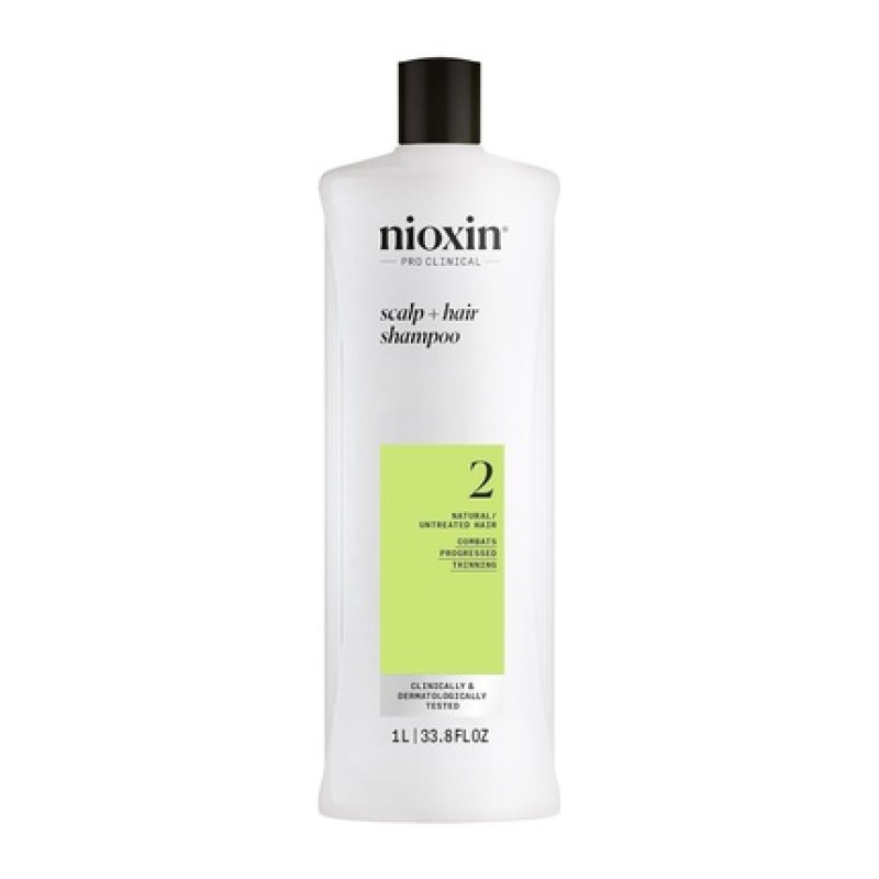 Nioxin System 2 Scalp Hair Shampoo 1000ml - Shampoo for Natural Hair with Advanced Thinning