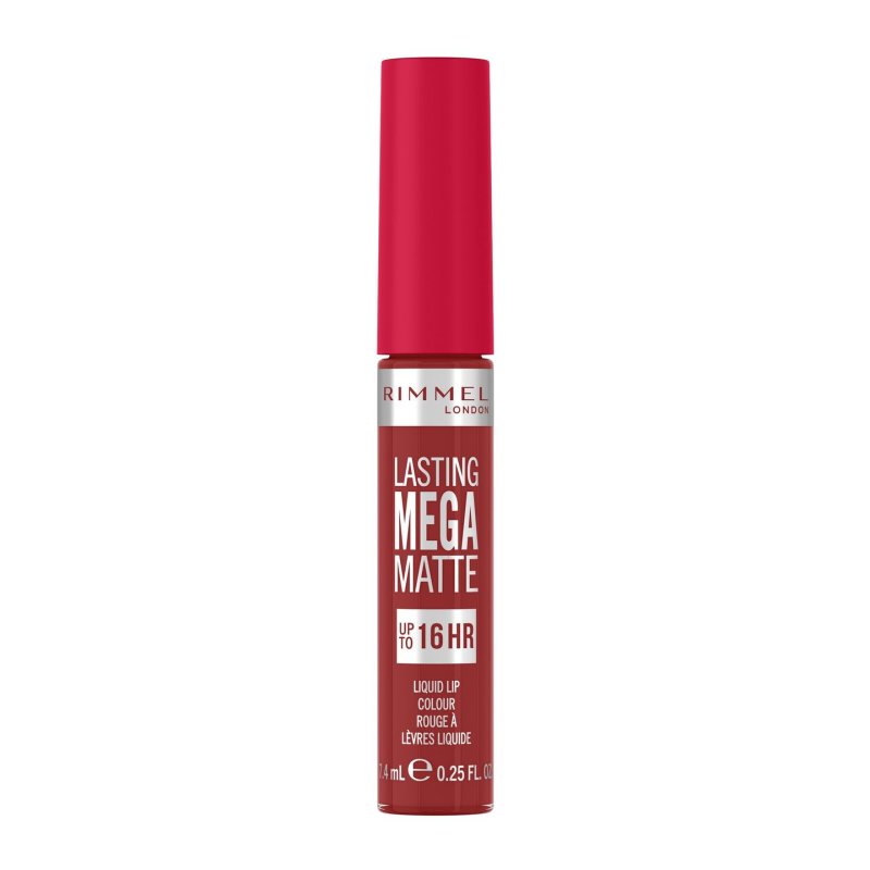 Rimmel London Lasting Mega Matte Liquid Lipstick Long-Lasting Hydrating Vegan Formula 7.4ml 500 Fire Starter