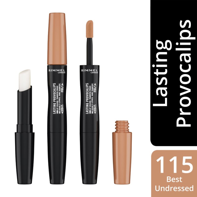 Rimmel London Lasting Provocalips Double Ended Long Lasting Liquid Lipstick 115 Best Undressed 3.5g