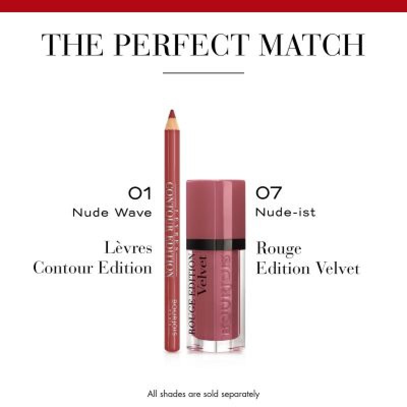 Bourjois Levres Contour Edition Lip Liner and Pencil 1 Nude Wave Nudes 1.14g