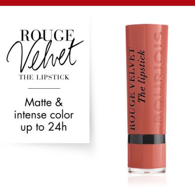 Bourjois Rouge Velvet The Lipstick Bullet Lipstick 15 Peach Tatin Nudes 2.4g