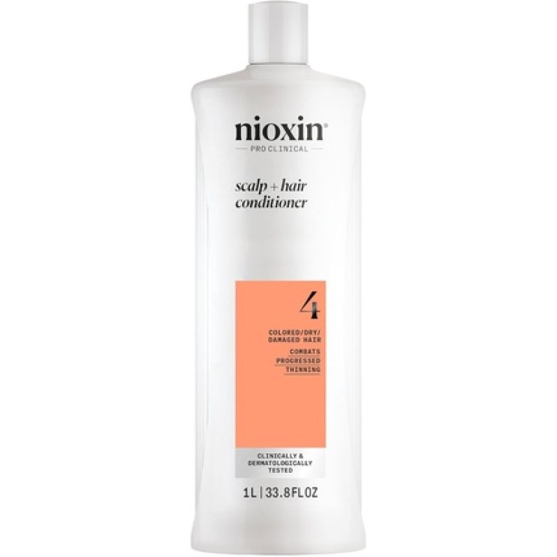 Nioxin System 4 Scalp and Hair Conditioner 1000ml - Strengthening Conditioner for Damaged Hair 1 Liter