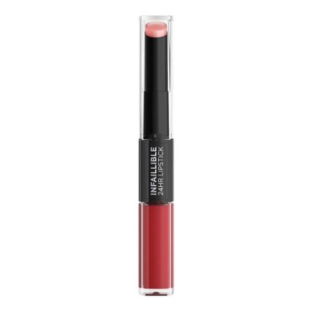L'Oreal Paris Infaillible 2-Step 501 Timeless Red, Lipstick For 24 Hours 5ml