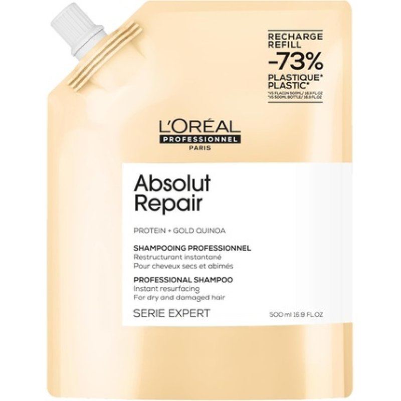 L’Oréal Professionnel Absolut Repair Shampoo with Protein and Gold Quinoa for Dry and Damaged Hair Serie Expert