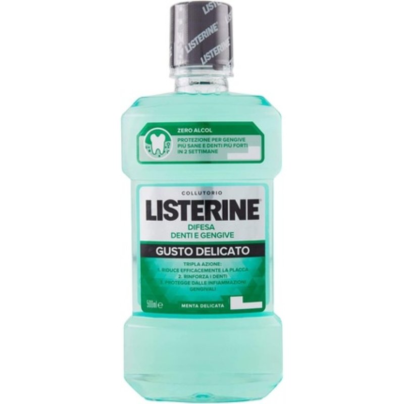 Listerine mouthwash defense teeth and gums delicate taste 500ml
