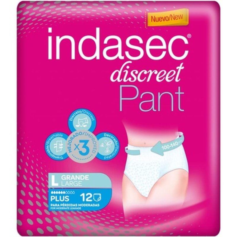 Indasec Pant Plus Large 12 Units