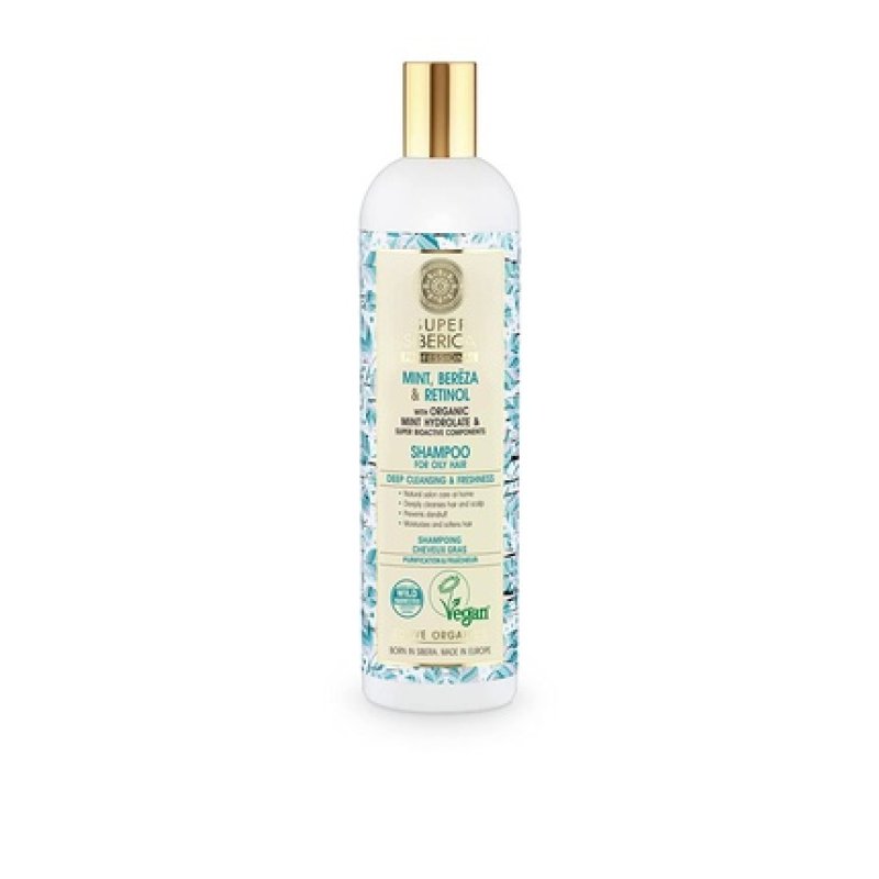 Natura Siberica Super Mint Bereza & Retinol Natural Shampoo 13.53 fl oz