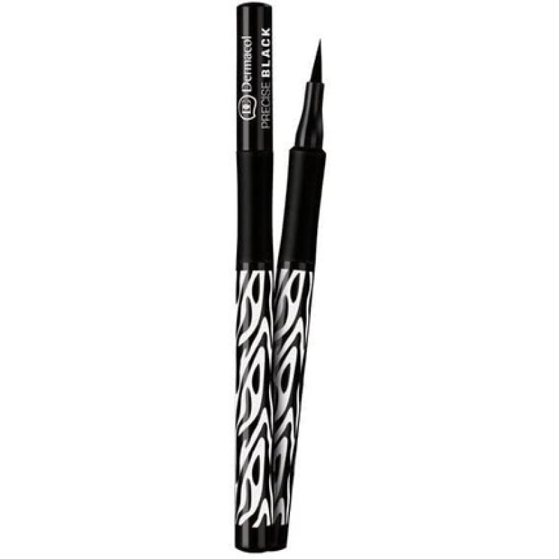 Dermacol Precise Black Eyeliner Waterproof Long-Lasting Liquid Marker - Super Thin Tip for Quick Winged Look - Perfect