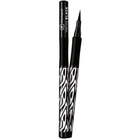 Dermacol Precise Black Eyeliner Waterproof Long-Lasting Liquid Marker - Super Thin Tip for Quick Winged Look - Perfect
