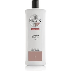 Nioxin 3-Part System 3 Colored Hair with Light Thinning Hair Treatment Scalp Therapy Hair Thickening Treatment Shampoo