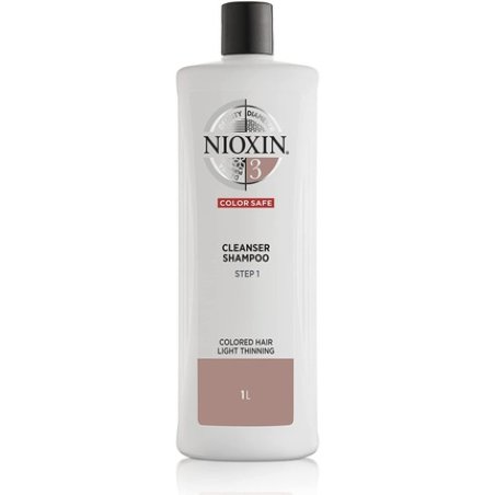 Nioxin 3-Part System 3 Colored Hair with Light Thinning Hair Treatment Scalp Therapy Hair Thickening Treatment Shampoo