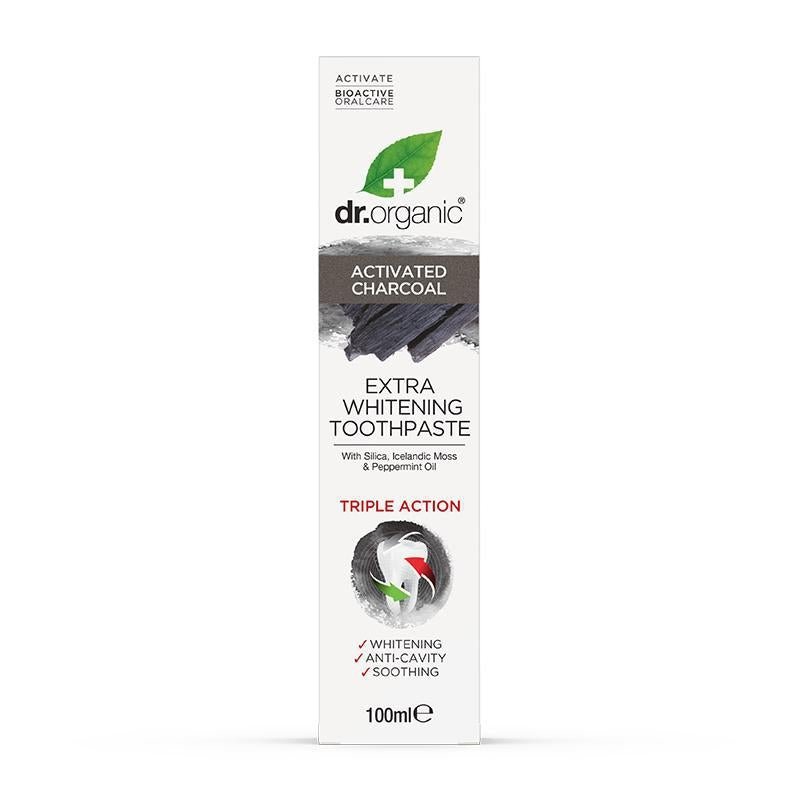 Dr Organic Charcoal Dentifrice blanchissant 100 ml