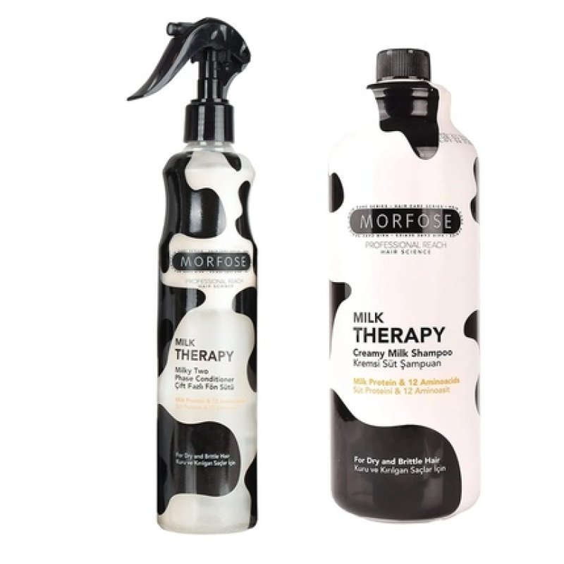 Morfose Milk Therapy Shampoo 1000ml for Dry and Damaged Hair - Hair Care
