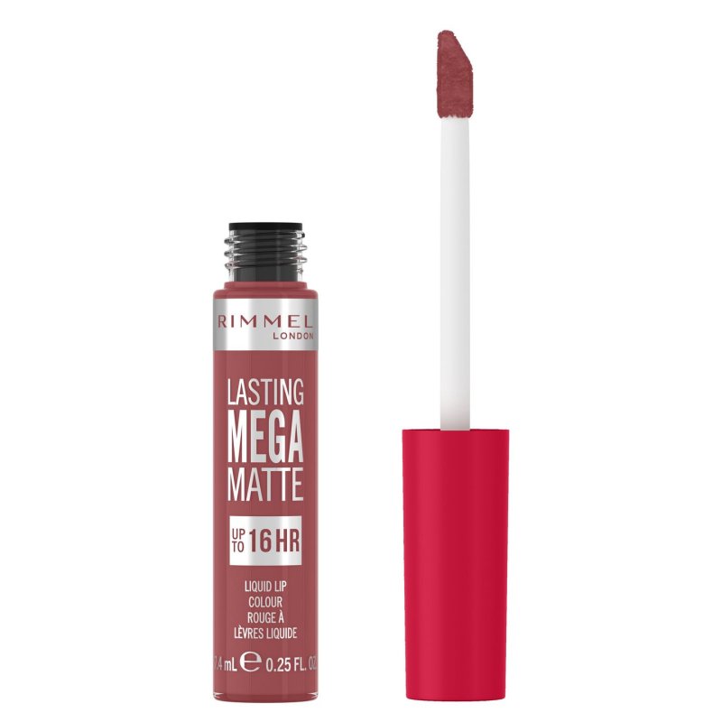 Rimmel London Lasting Mega Matte Liquid Lipstick Long-Lasting Hydrating Vegan Formula 7.4ml 210 Rose & Shine