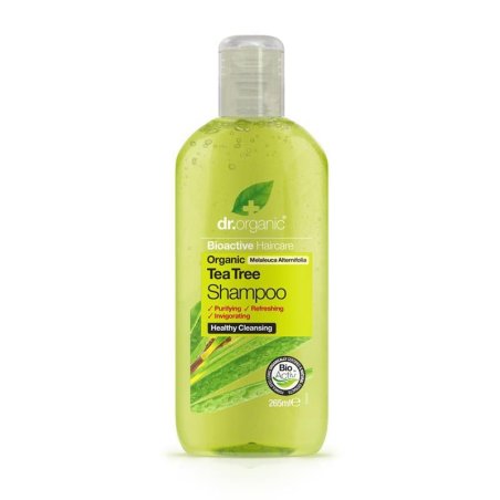 Dr Organic Tea Tree Shampoo Natural Vegan Cruelty Free Paraben & SLS Free Eco Friendly Recyclable Packaging for Women &