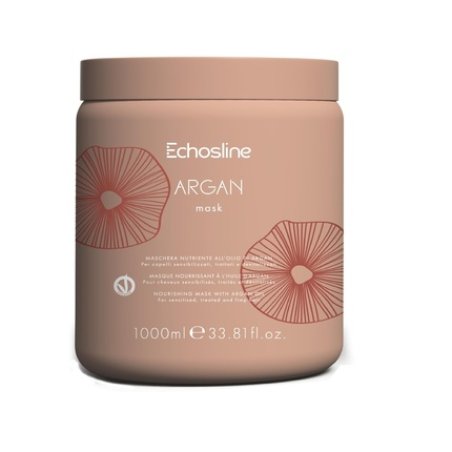 ECHOSLINE Nourishing Mask with Argan Oil for Sensitive, Treated, and Devitalized Hair 1000ml