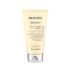 Biopoint Nourishing Hand Cream with Shea Butter, Almond Oil, and Glycerin for Dry and Cracked Skin 75ml