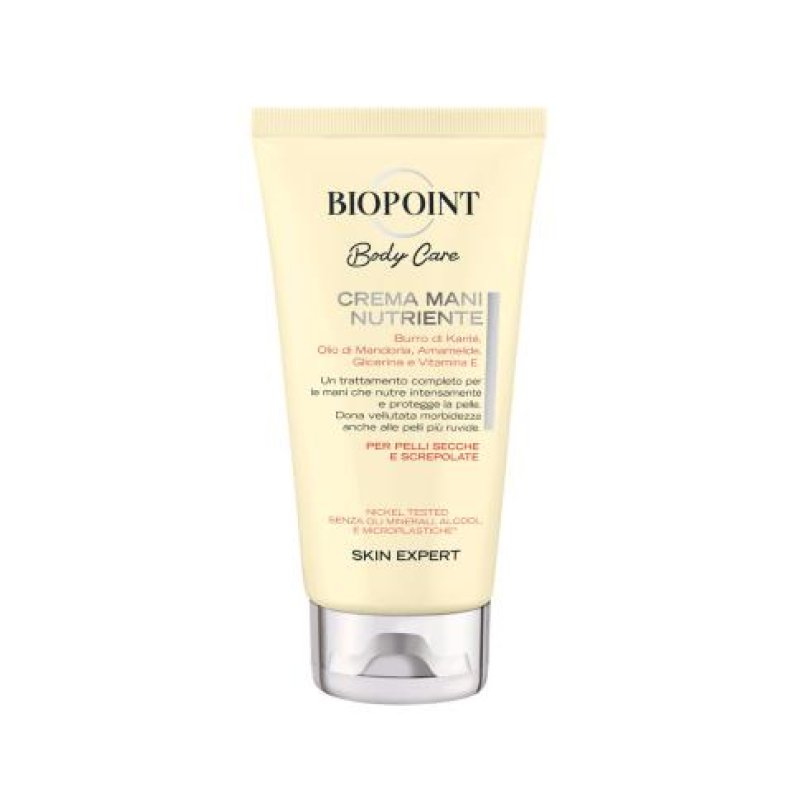 Biopoint Nourishing Hand Cream with Shea Butter, Almond Oil, and Glycerin for Dry and Cracked Skin 75ml