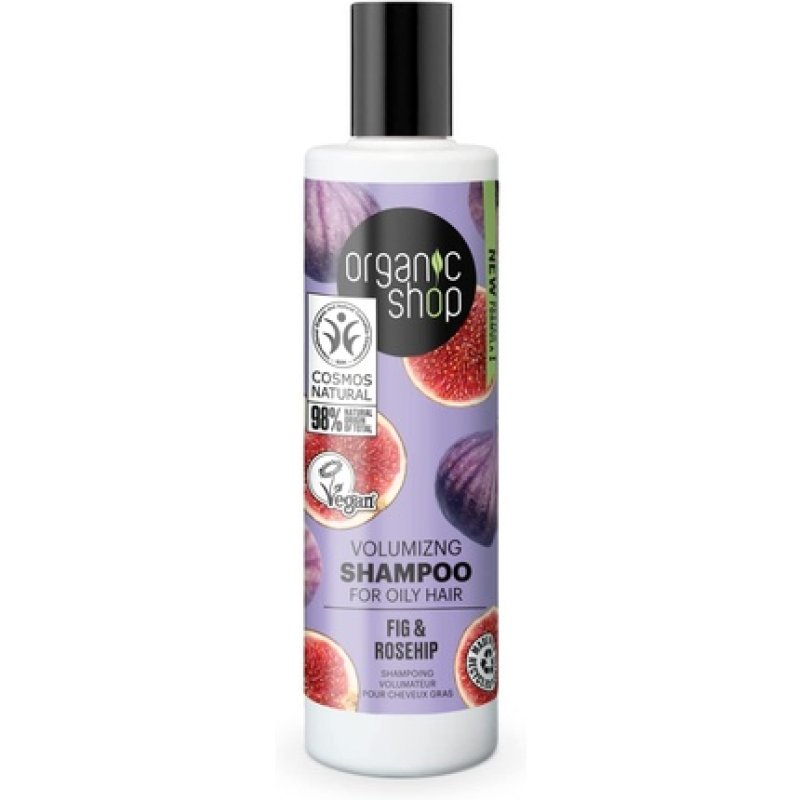 Organic Shop Volumizing Shampoo for Oily Hair Fig and Rosehip 280ml