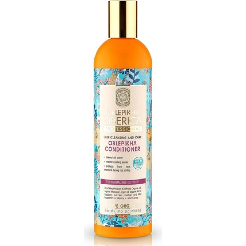 Natura Siberica Oblepikha Deep Cleansing and Care Conditioner for Normal and Oily Hair with Organic Oblepikha Hydrolate