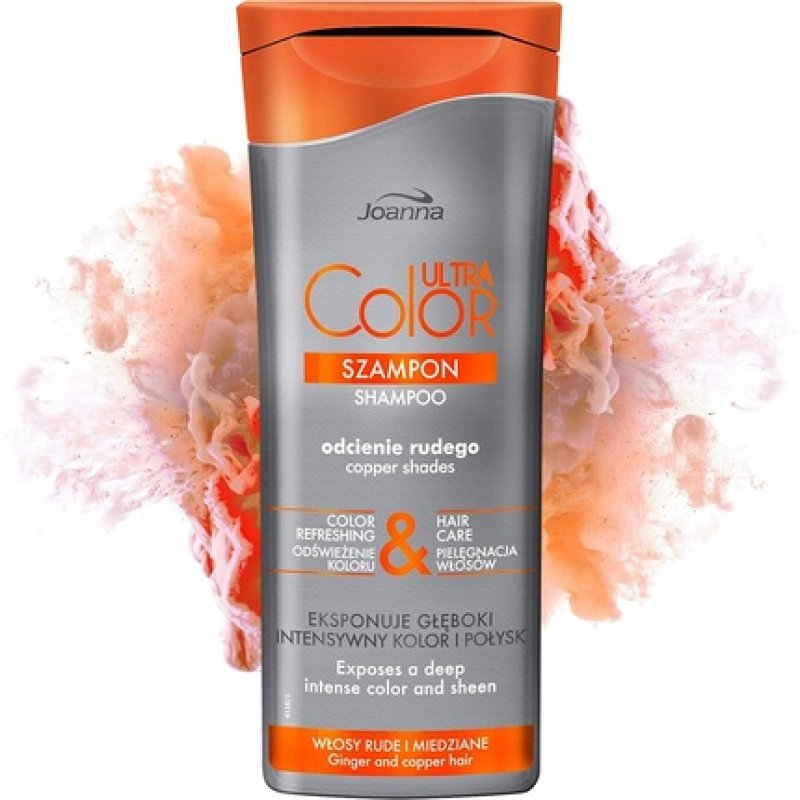 Joanna Ultra Color Copper Tone Hair Shampoo 200ml - Color Enhancing and Revitalizing with Nourishing Moisture