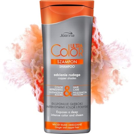 Joanna Ultra Color Copper Tone Hair Shampoo 200ml - Color Enhancing and Revitalizing with Nourishing Moisture