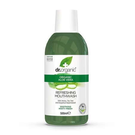 Dr Organic Organic Aloe Vera Mouthwash Purifying Minty 500ml