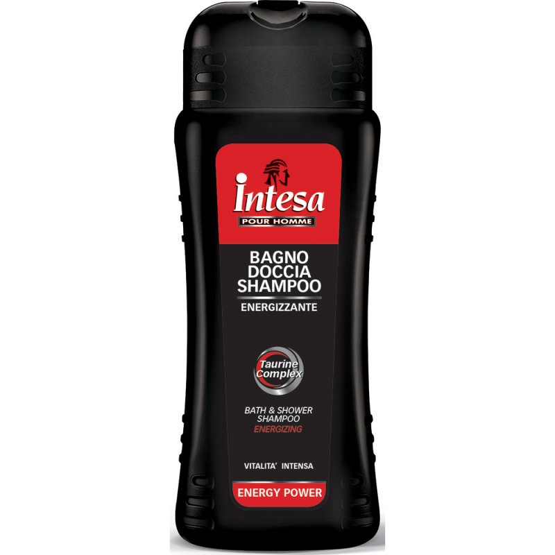 Intesa Bath & Shower Shampoo Energy Power 500 ml Gel douche Hommes Corps et cheveux Bois