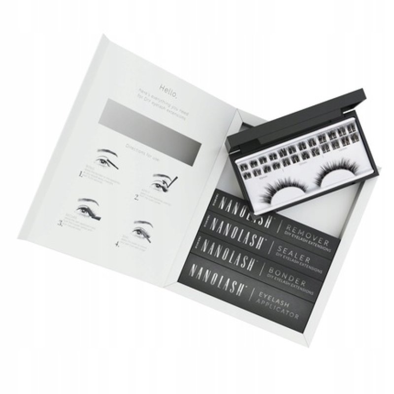 DIY Eyelash Extensions Starter Kit Cluster Lashes with Bonder, Sealer, Remover, Applicator Home Lash Extensions Kit