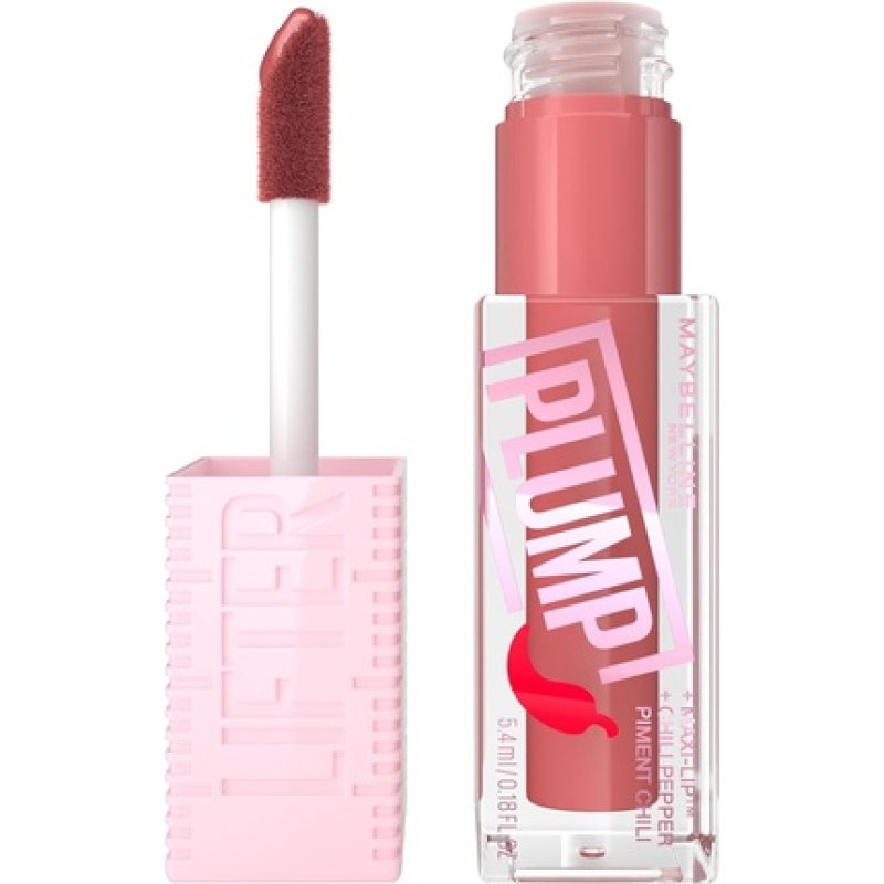 Maybelline New York Lifter Plump Lip Gloss Lasting Plump Heated Formula with Hyaluronic Acid and Chilli Pepper XL Wand