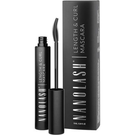Nanolash Length & Curl Mascara 10ml - Lengthening and Curling Mascara for Perfectly Long and Curled Eyelashes, Black
