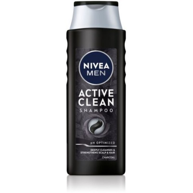 NIVEA MEN Active Clean Shampoo Cleanses Deeply and Strengthens Hair