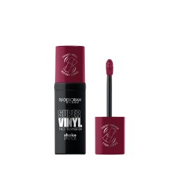 Deborah Milano Super Vinyl Lipgloss Liquid Vinyl Lipstick No. 6 Winery Intense Color No Transfer and Mirror Shine Up to