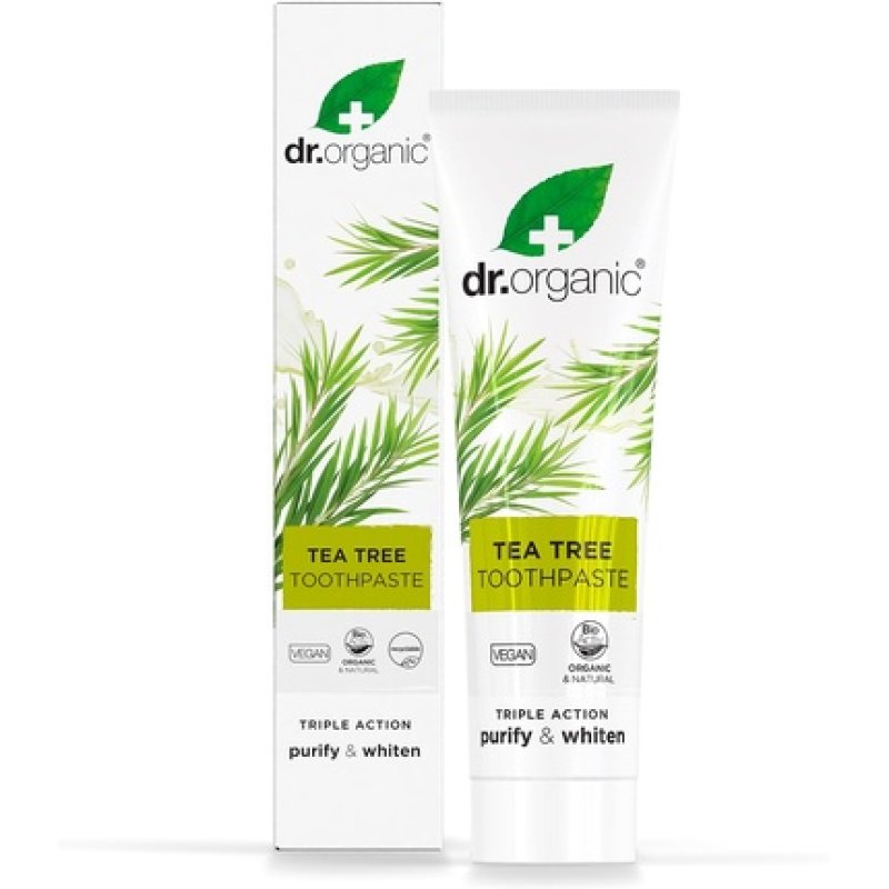 Dr Organic Organic Tea Tree Toothpaste Natural Vegan Cruelty Free Paraben & SLS Free 100ml