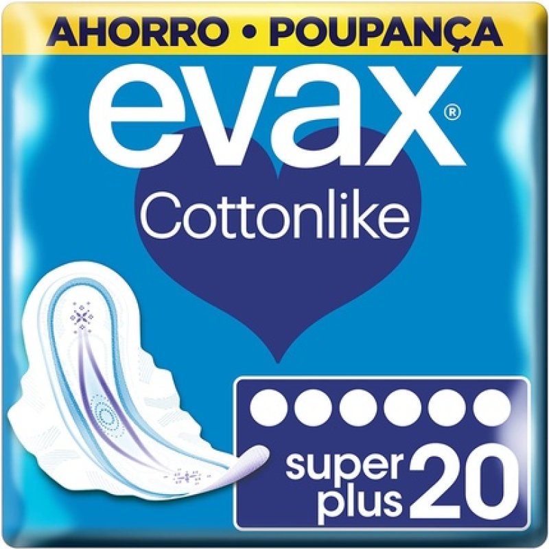 Evax Cottonlike Sanitary Towels with Superplus Wings