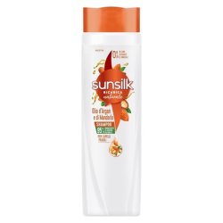 Sunsilk Argan Oil and Almond Oil Shampoo for Brittle and Melted Hair Nourishing and Strengthening Formula with Organic