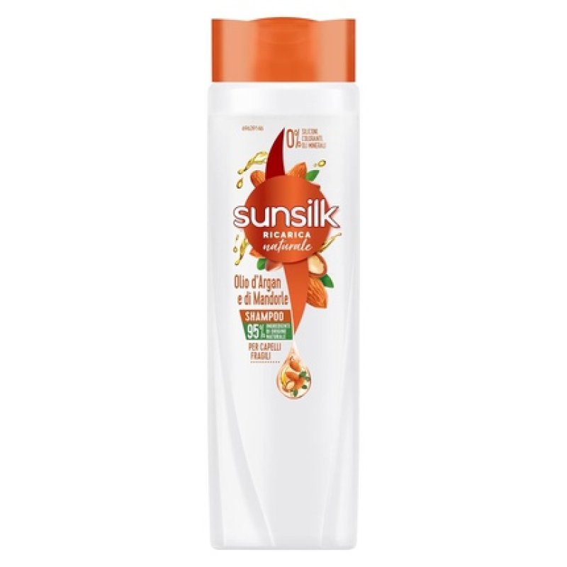 Sunsilk Argan Oil and Almond Oil Shampoo for Brittle and Melted Hair Nourishing and Strengthening Formula with Organic