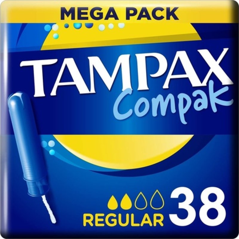 Tampax Compak Regular Tampons with Applicator 38 Pieces
