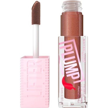 Maybelline New York Lifter Plump Lip Gloss Lasting Plump Heated Formula with Hyaluronic Acid and Chilli Pepper XL Wand