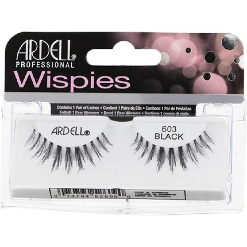 Ardell Natural False Eyelashes Wispies Cluster 603 Black with Glue 1 Pair