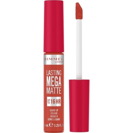Rimmel London Lasting Mega Matte Liquid Lipstick Long-Lasting Hydrating Vegan Formula 7.4ml 920 Scarlet Flames