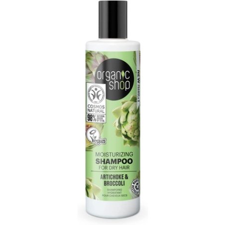 Organic Shop Moisturizing Shampoo for Dry Hair Artichoke and Broccoli 280ml